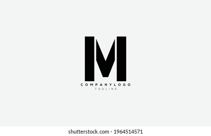 IM MI I AND M Abstract initial monogram letter alphabet logo design