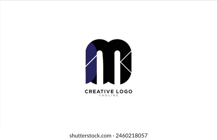 IM MI M Abstract initial monogram letter alphabet logo design