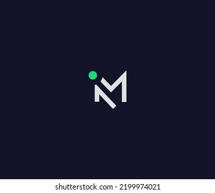 
IM, MI, M initial logo monogram designs modern vector templates