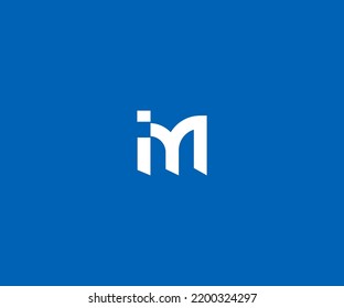 
IM, MI, M initial logo monogram designs modern vector templates