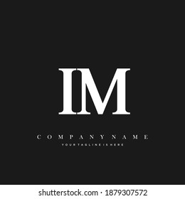 IM Minimal Luxury Initial Logo vector.