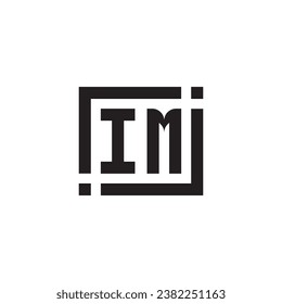 IM minimalist geometric symbol logo in high quality professional design that will print well across any print media