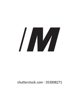 IM negative space letter logo