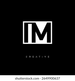 IM Negative Space Monogram – Minimalist Black and White Letter mark Logo for Creative Branding, Fashion Identity and Modern Design Concepts
