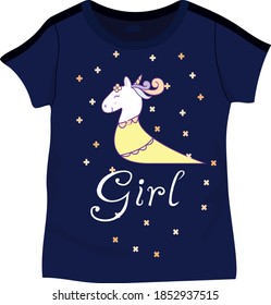 Im pretty girl typography slogan with horse for t shirt printing, tee graphic design.