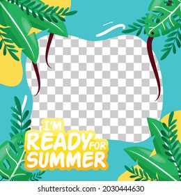 Im Ready For Summer Twibbon Social Media Template Design