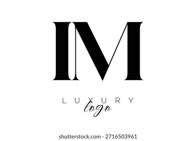 IM Serif Letter Monogram Typography Logo for Elegant Premium Branding Identity