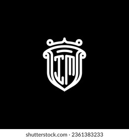 IM shield initial monogram with high quality professional design that will print well