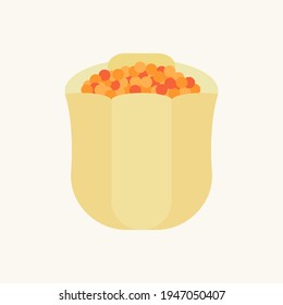 im sum, traditional Chinese dumplings, Asian food vector illustration.