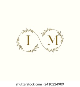 IM wedding infinity in elegant monogram with high quality professional design that will print well