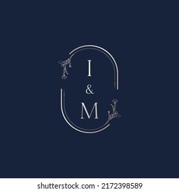 IM wedding initial logo letters in high quality professional design that will print well across any print media