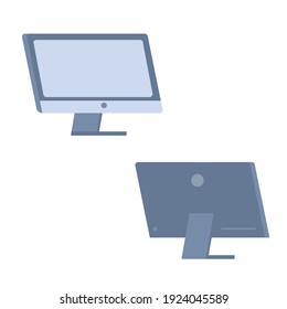 imac illustration concept. all in one computer.