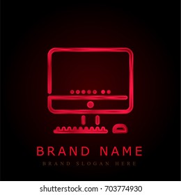 Imac red chromium metallic logo