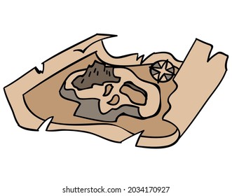 The imae of a Simple old map illustration