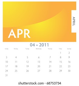 Imagen de un calendario de abril de 2011.