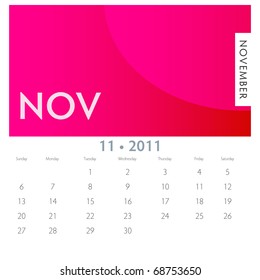Imagen de un calendario de noviembre de 2011.