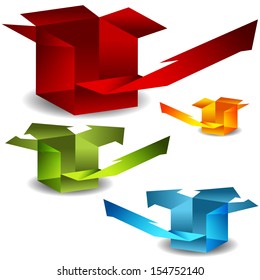An image of 3d arrow boxes.