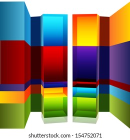 An image of a 3d bar chart with callouts.