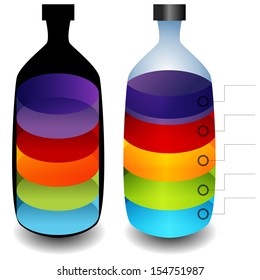 An image of 3d bottle chart.