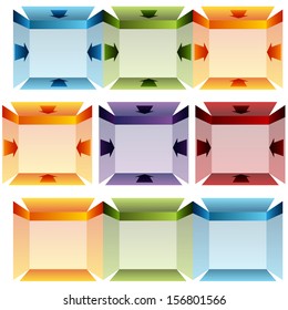An image of a 3d folded arrow chart.
