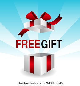 An image of a 3d free gift icon.