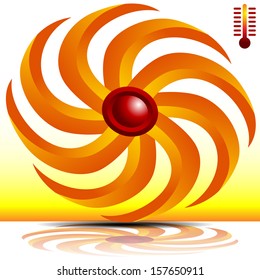 An image of a 3d heating fan.