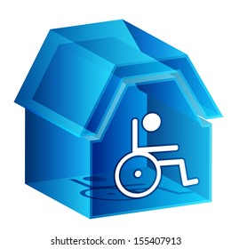An image of a 3d nursing home icon.