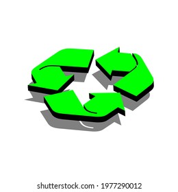 image with 3d recycling concept