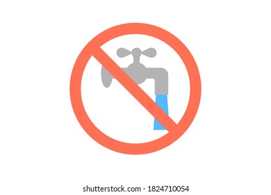Image about water saving. Vector illustration.