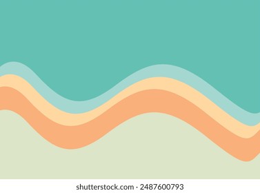 The image is an abstract design featuring a rainbow-colored wave pattern with a mix of curves and lines, creating a vibrant and artistic backdrop