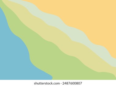 The image is an abstract design featuring a rainbow-colored wave pattern with a mix of curves and lines, creating a vibrant and artistic backdrop