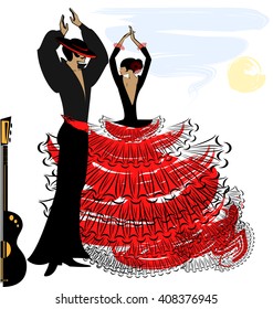 Image Of Abstract Flamenco Couple