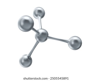 An image of an abstract molecule. Vector illustration