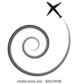 A image of an abstract plane taking off.