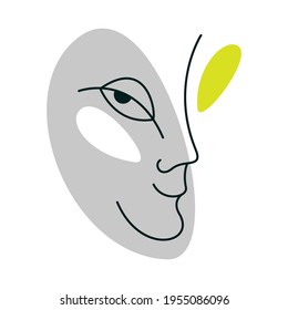 An image of an abstract surreal female face