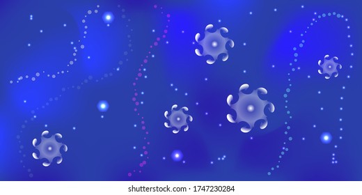 Image of abstract underwater world with fictional creatures