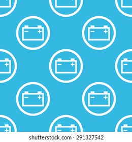 Image of accumulator in circle, repeated on blue background