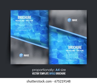 Image Add Featured Bi-Fold Document and Brochure, Vector Background. Corporate Leaflet, Textbook Cover Design.