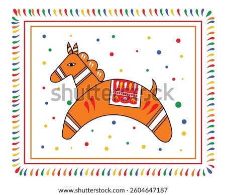The image is adorned with 
colorful patterns, decorative borders, and festive motifs, making it a perfect 
representation of Pohela Boishakh (Bengali New Year)