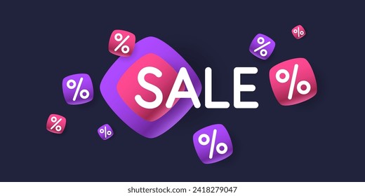 An image to advertise the sale. Poster for advertising discounts. Vector graphics in a modern style.