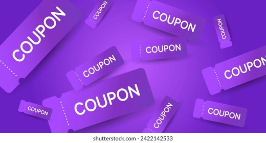 An image to advertise the sale. A poster for advertising discounts. Vector graphics in a modern style. Coupon and bonuses when purchasing an item or registering in the store.