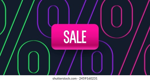 An image to advertise the sale. Poster for advertising discounts. Vector graphics in a modern style.