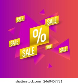 An image to advertise the sale. Poster for advertising discounts. Vector graphics in a modern style.