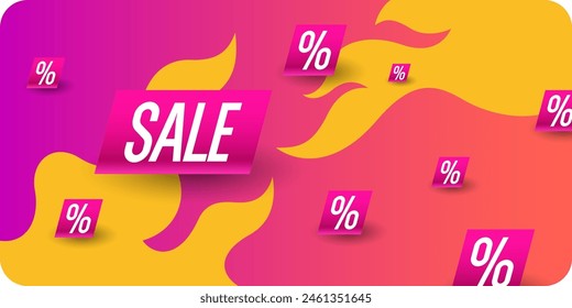 An image to advertise the sale. Poster for advertising discounts. Vector graphics in a modern style.