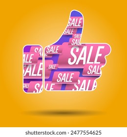 An image to advertise the sale. Poster for advertising discounts. Vector graphics in a modern style.