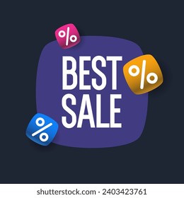 An image to advertise the sale. Sticker for advertising discounts. Vector graphics in a modern style. Minimalistic vector design.