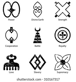 Image African Adinkra Symbol Icon Set Stock Vector (Royalty Free ...