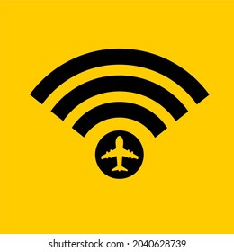 The image of an airplane in flight is used instead as a symbol icons vector.