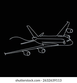image for airplane line art design