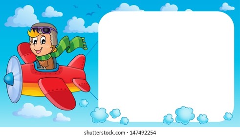 Image with airplane theme 3 - eps10 vector illustration.